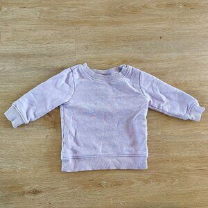 Hanna Andersson Baby Girl Lilac Purple Sweatshirt, Size 18-24M